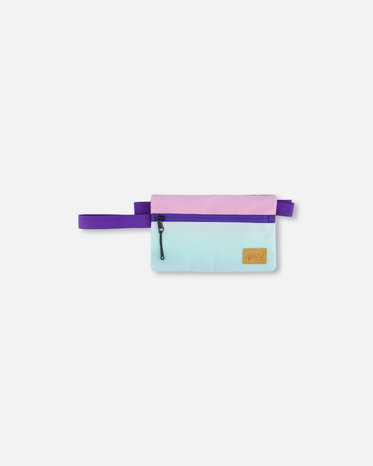 Double Pencil Case Purple Gradient-0