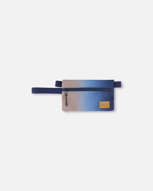 Double Pencil Case Blue And Beige Gradient-0