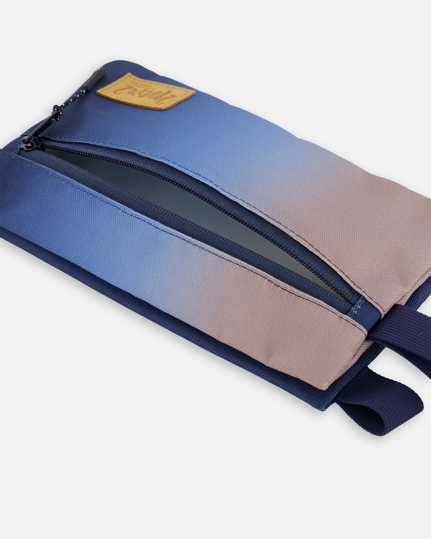 Double Pencil Case Blue And Beige Gradient-2