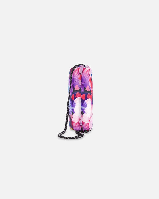 Drawstring Bag Black Butterfly Print-1