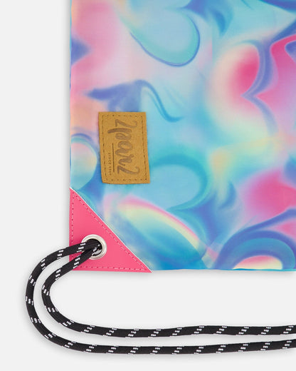Drawstring Bag Rainbow Heart Print-2