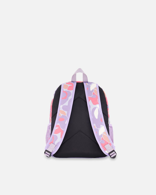 Little Kids Backpack Lilac Retro Flower Print-1