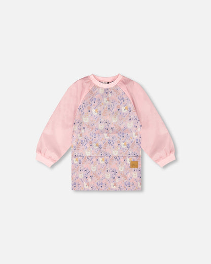 School Apron Lilac Cat Print-0