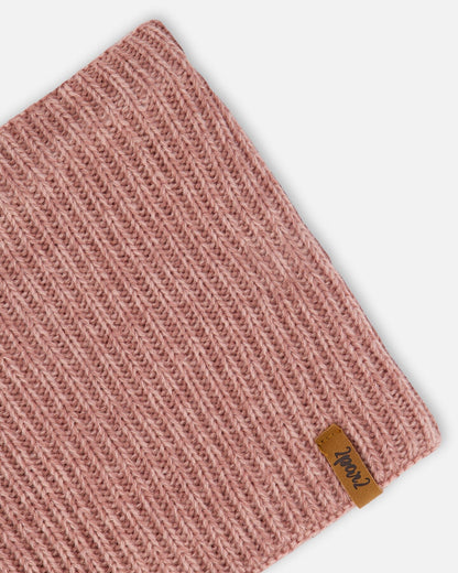 Mid-Season Knit Neck Warmer Dusty Pink-2