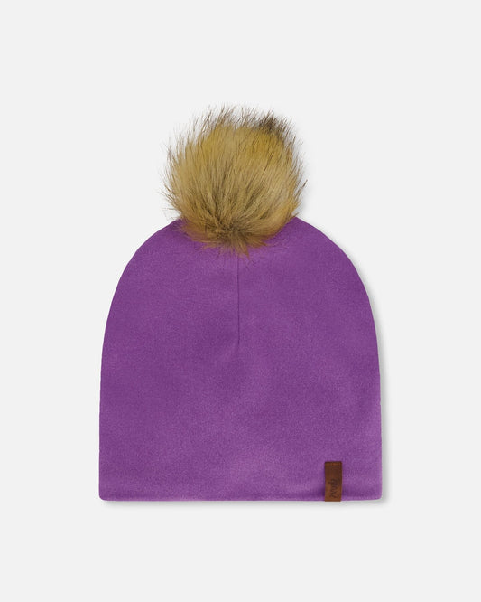 Mid-Season Jersey Pompom Hat Lavender-0