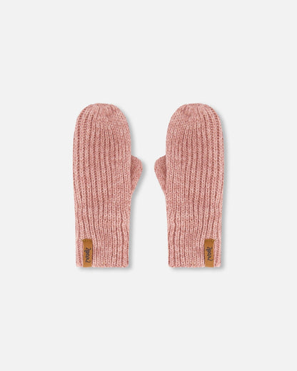 Mid-Season Knit Mittens Dusty Pink-0