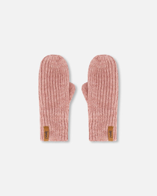 Mid-Season Knit Mittens Dusty Pink-0