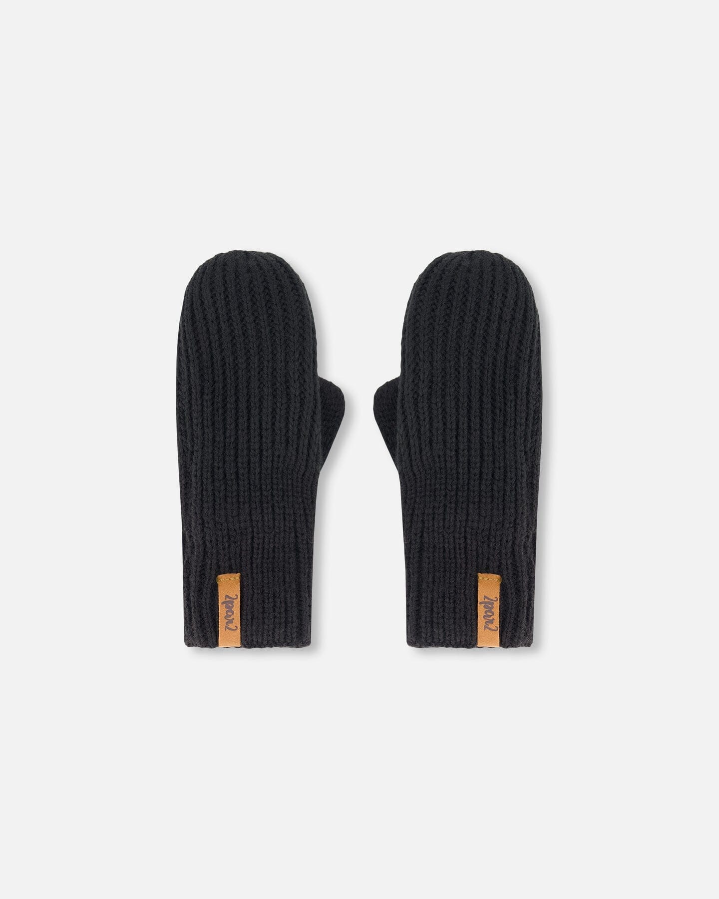 Mid-Season Knit Mittens Black-0