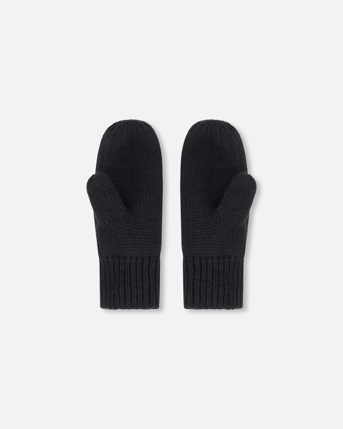 Mid-Season Knit Mittens Black-1
