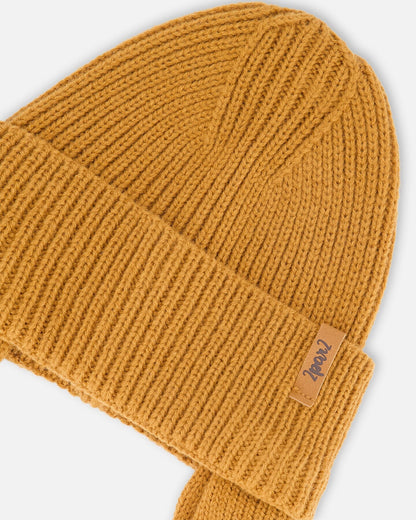 Baby Mid-Season Knit Hat Brown Pecan-2
