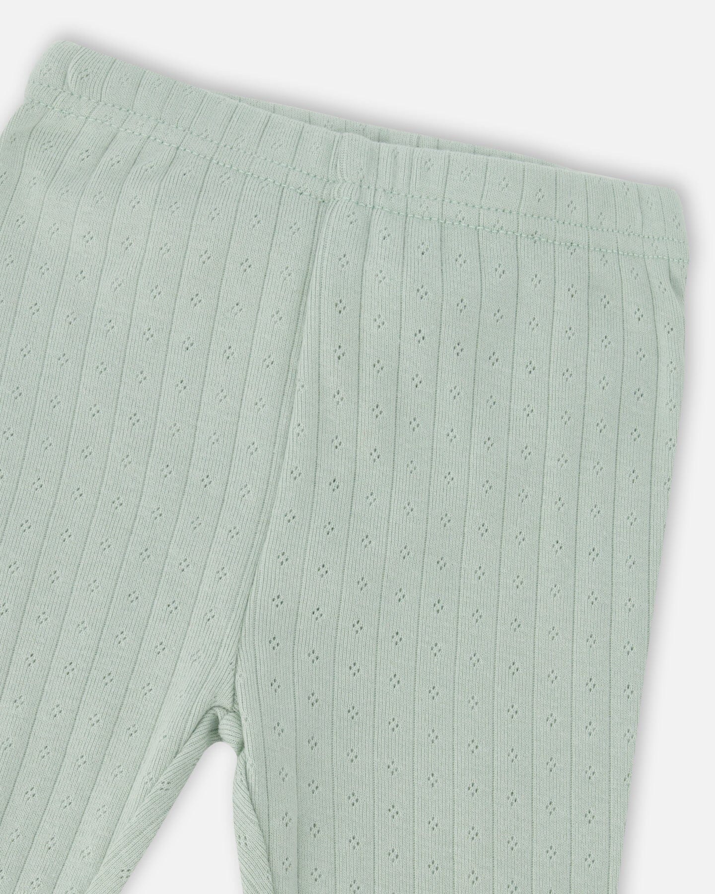 Muslin Tunic And Pointelle Leggings Set Peach Deer Print & Green-4