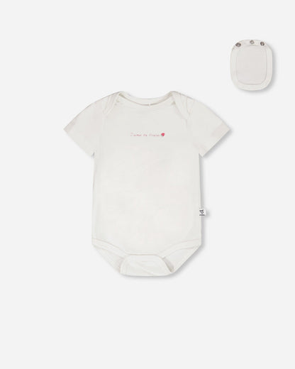 Evolutive Cotton Jersey 3 Pack Onesie White-3