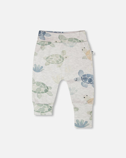 2 Pack Organic Cotton Jersey Evolutive Pants Medium Blue-1