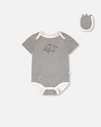 3 Pack Evolutive Organic Cotton Jersey Onesies Sage Green-2