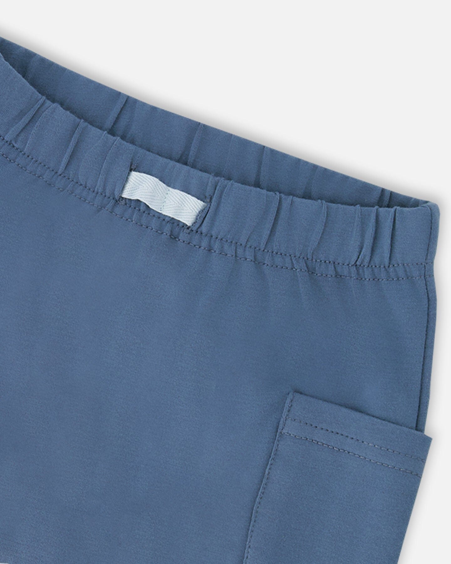 Jersey T-Shirt And Organic Cotton Jersey Shorts Set Grey Mix Turtle Print And Medium Blue-4