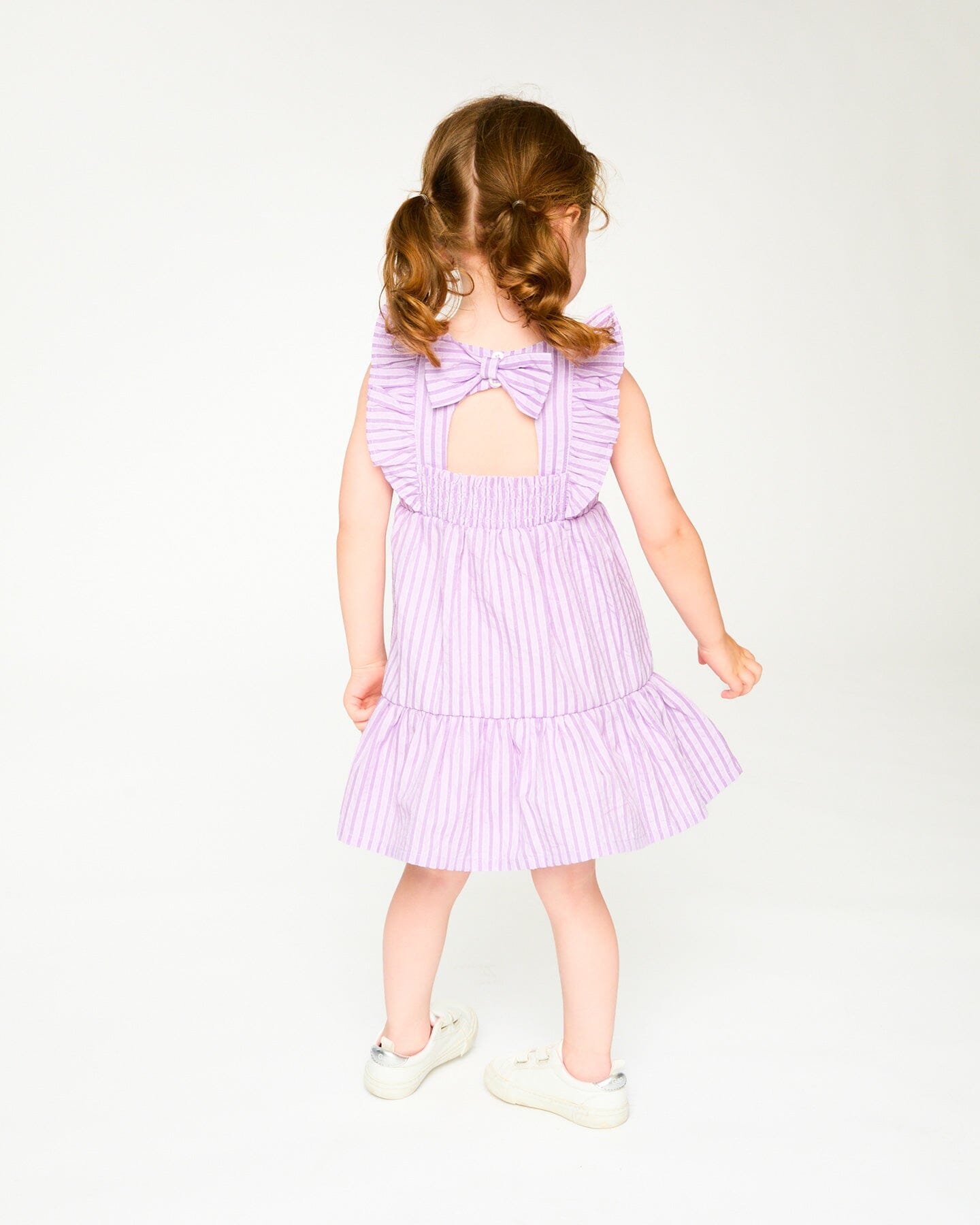 Striped Dress Lavender-3