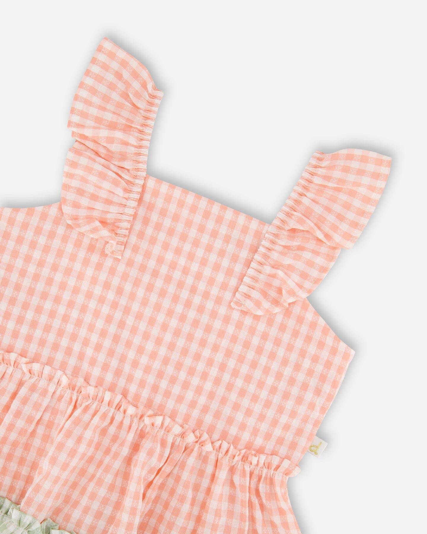 Tunic And Organic Cotton Capri Set Coral Gingham And Coral-4