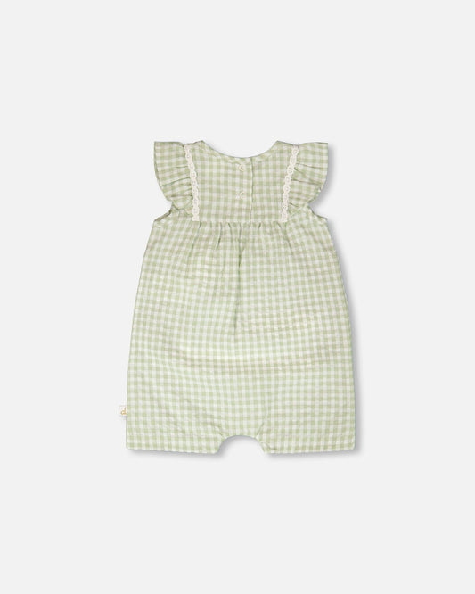 Romper Green Gingham-1