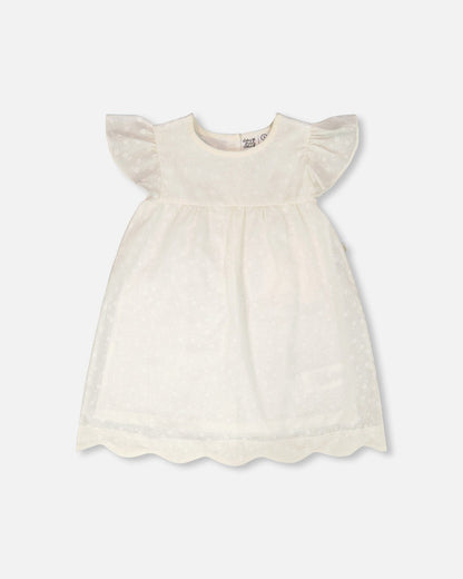 Printed Poplin Dress Off-White-0