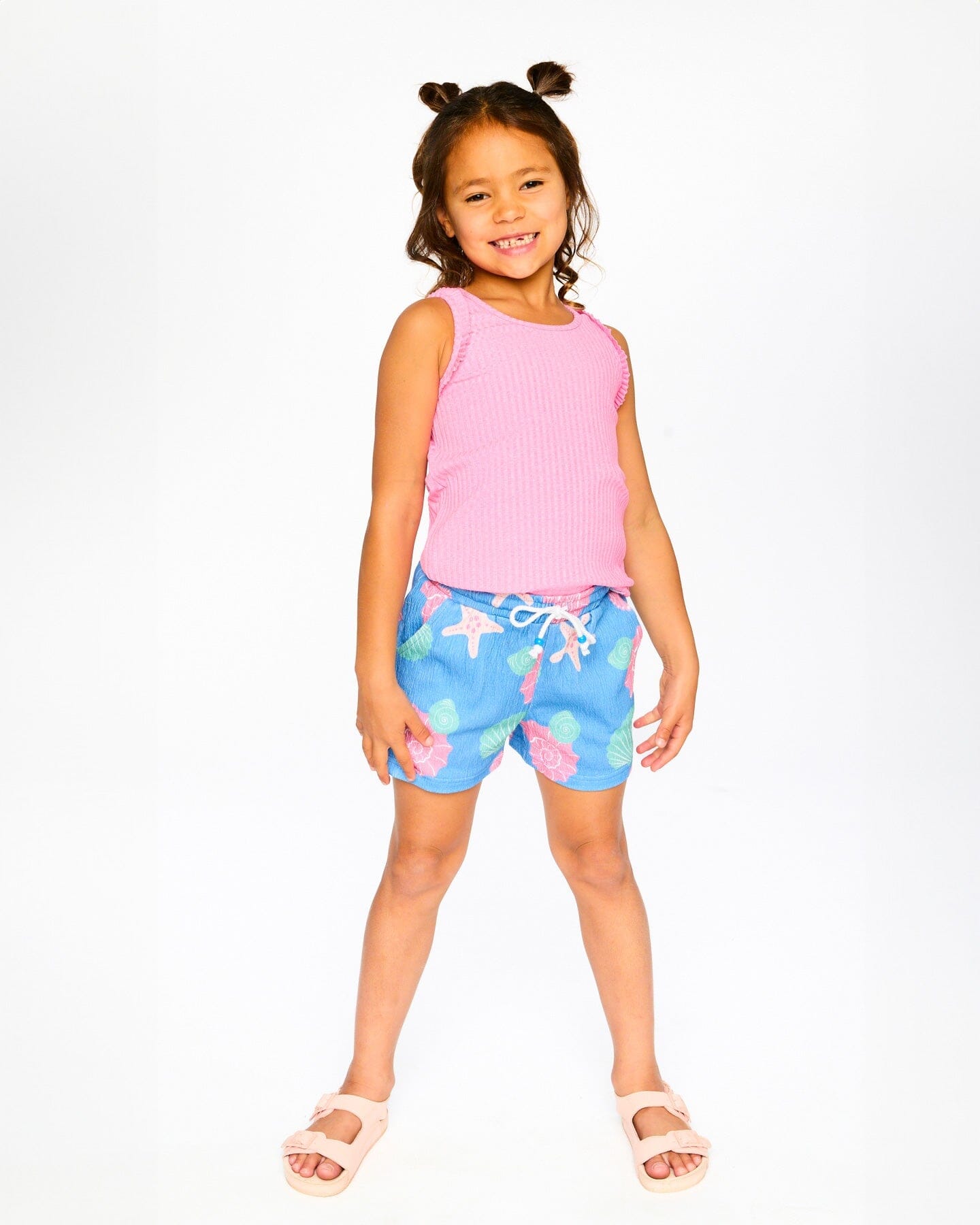 Rib Tank Top Pink-1