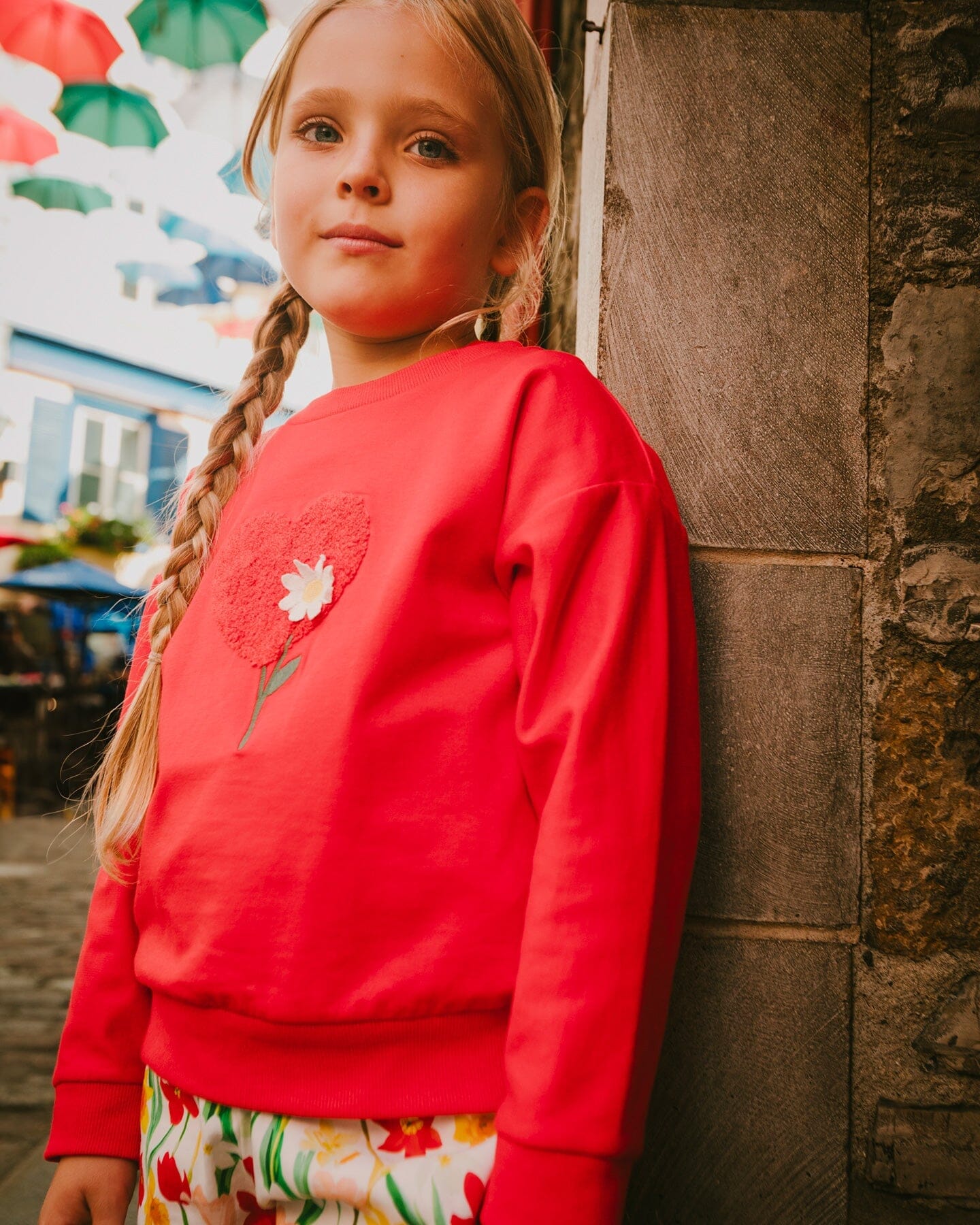 French Terry Sweatshirt Red-1