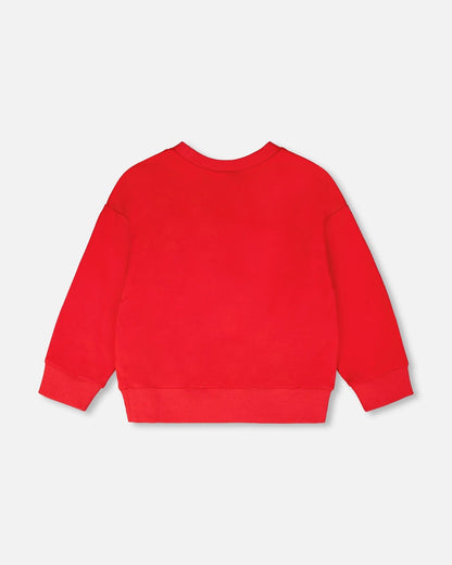 French Terry Sweatshirt Red-3