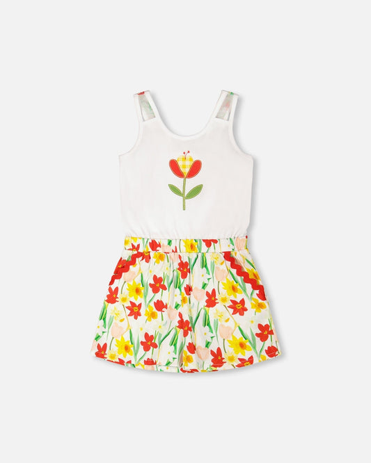 Jersey And Viscose Romper White-0