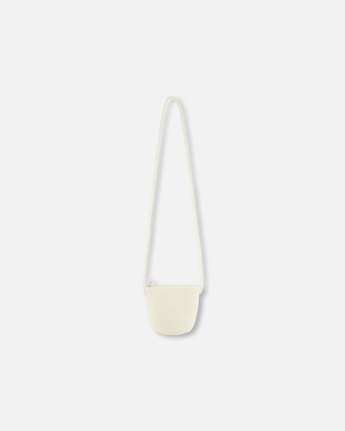 Strawberry Straw Purse Beige-2