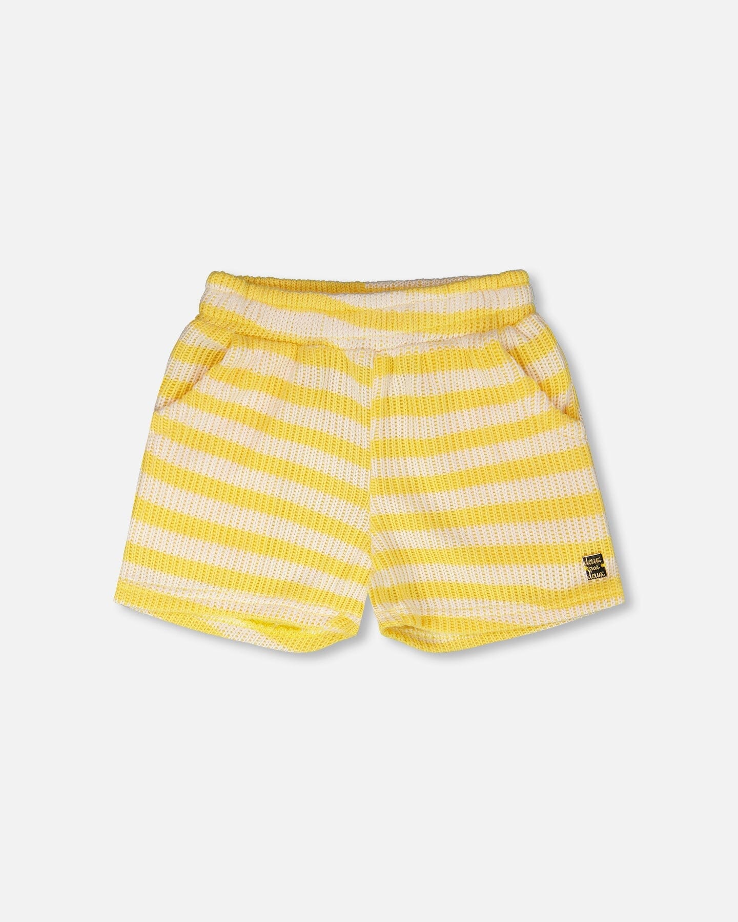 Striped Shorts Yellow And White-0