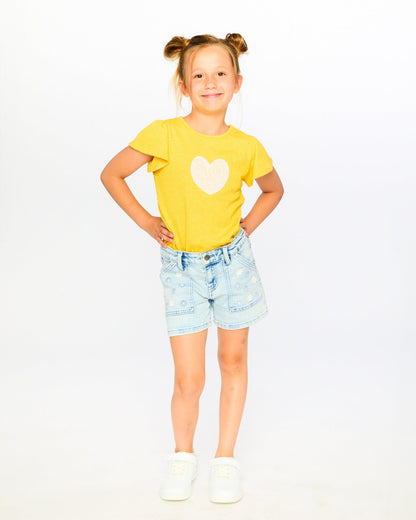 Light Blue Denim Shorts-1