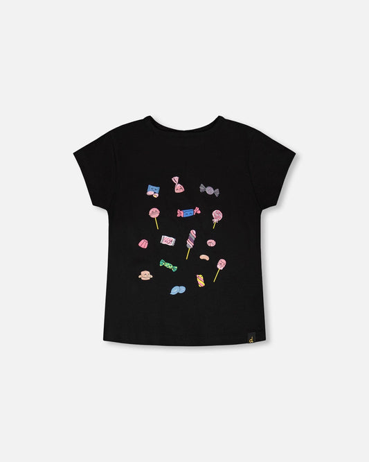 Organic Cotton Jersey T-Shirt Black-0