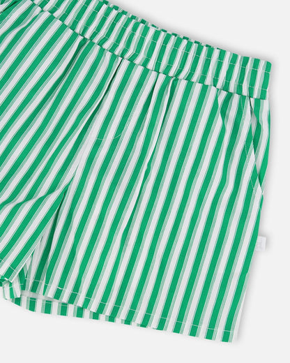 Striped Shorts Green-3