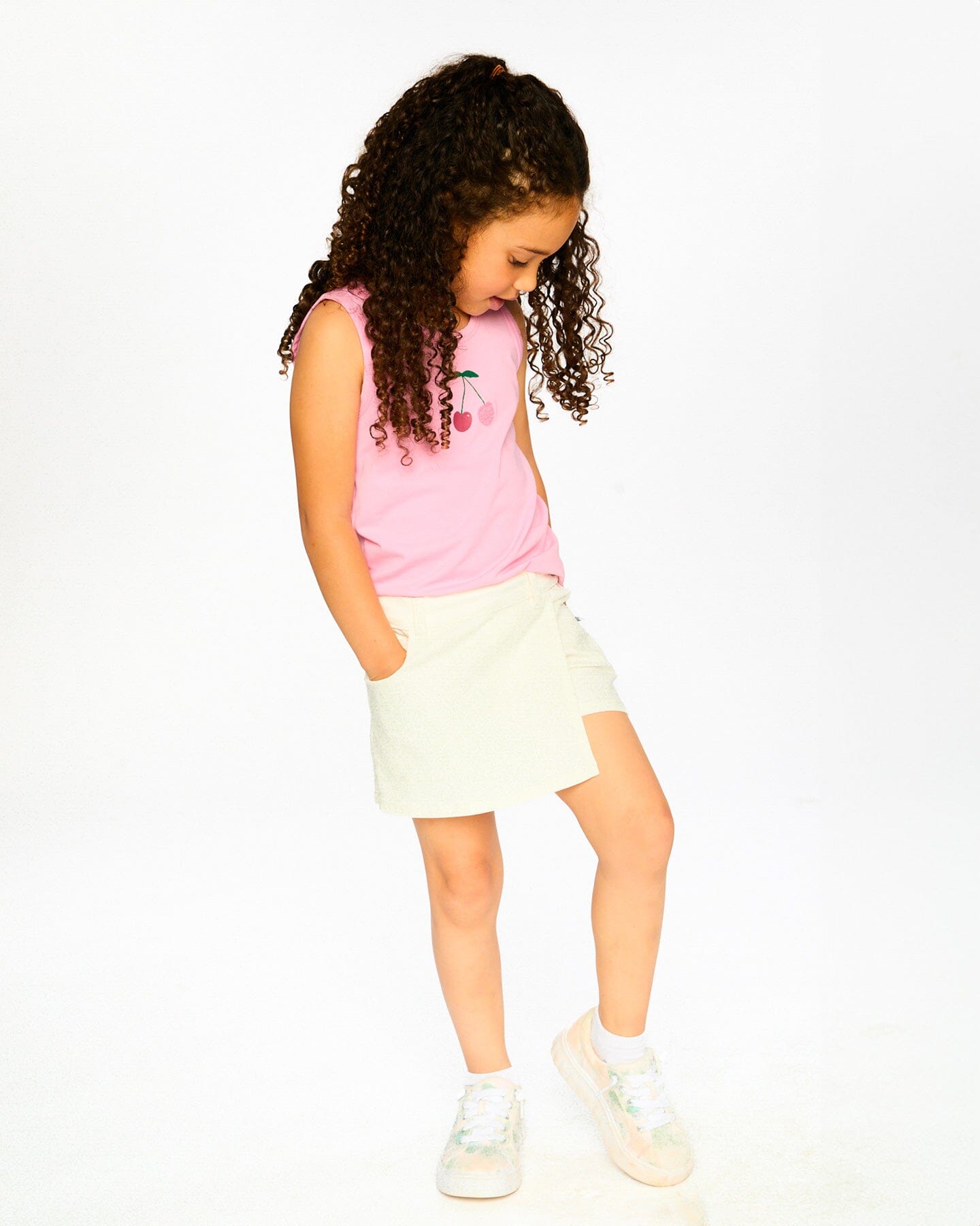 Organic Cotton Jersey Tank Top Pink-1