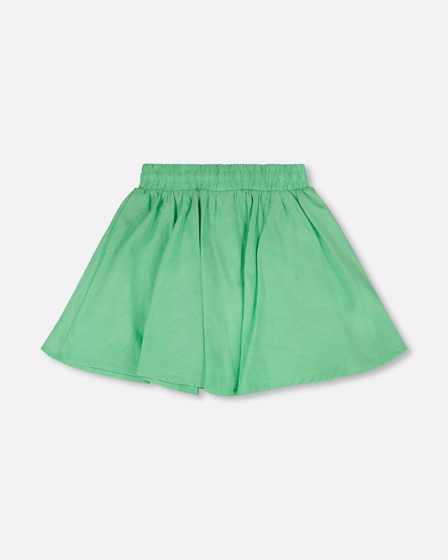 Organic Cotton Skort With Embroidery Green-2