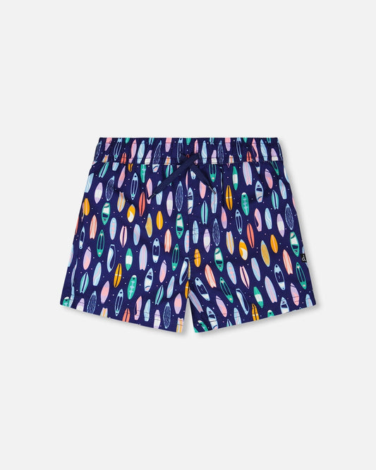 Boardshorts Blue Surfboard Print-0