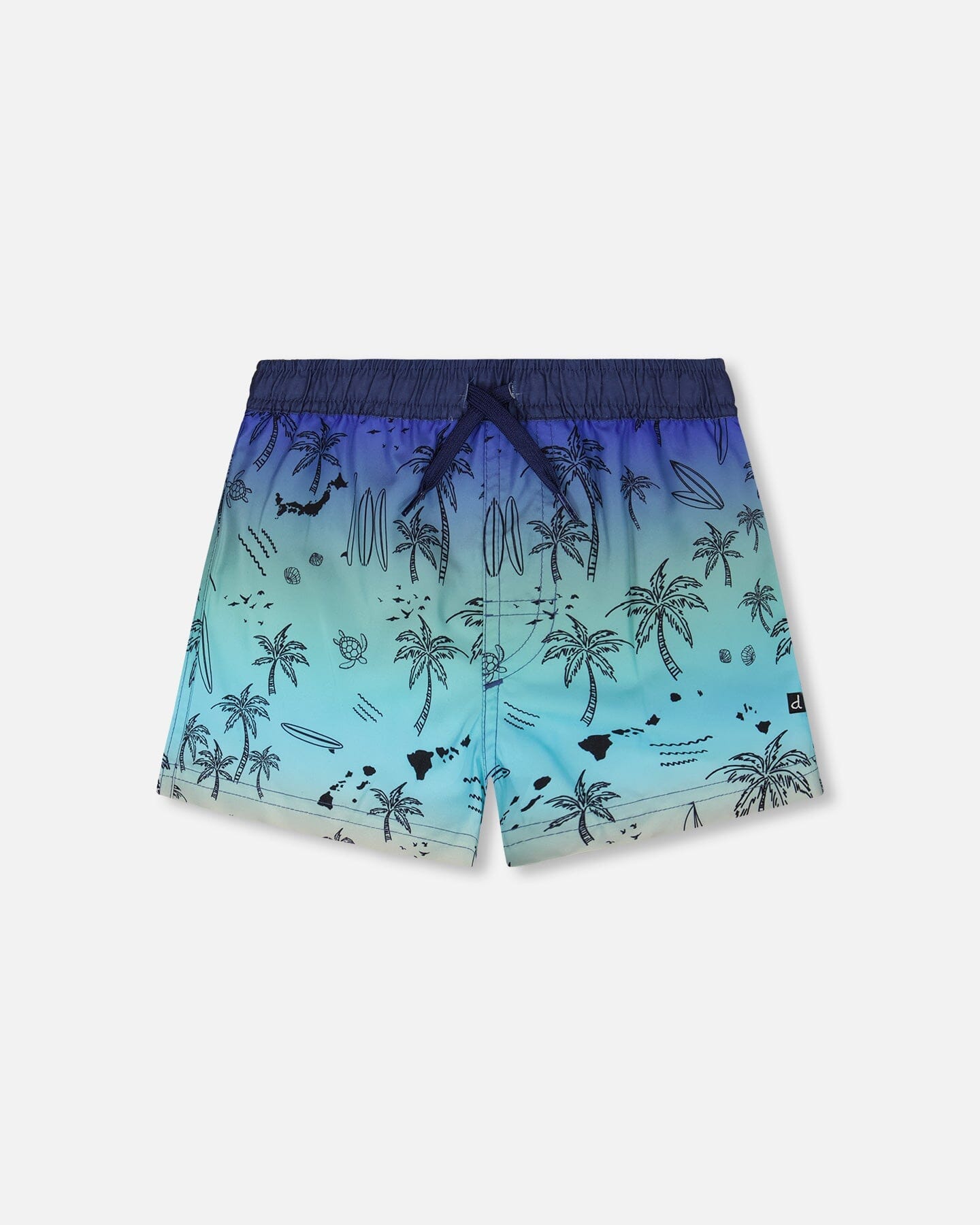 Boardshorts Blue Beach Print-0
