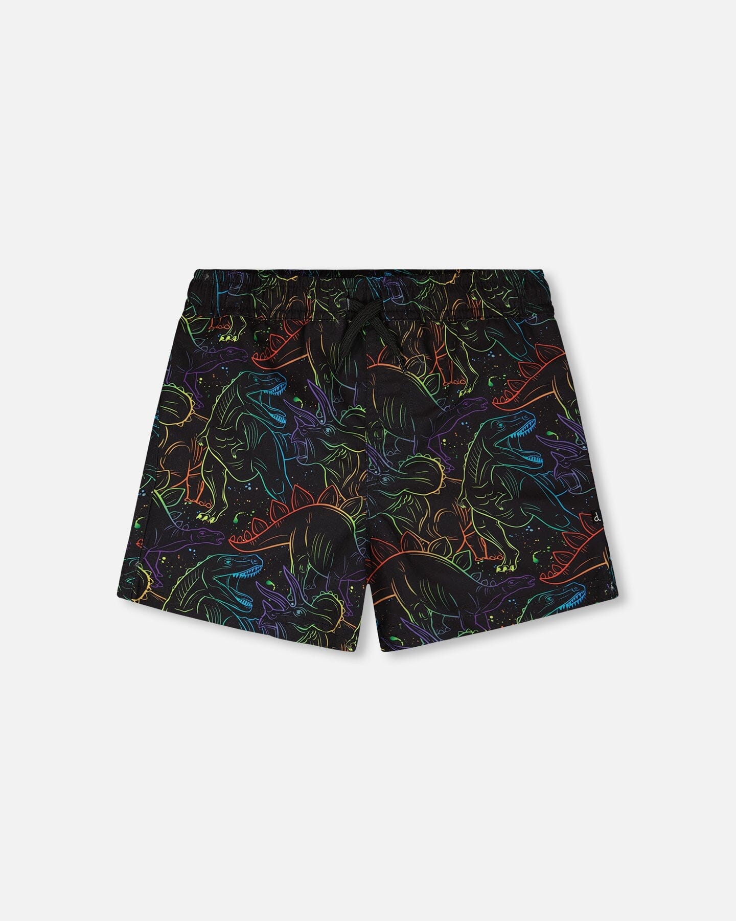 Swim Trunks Black Dinosaur Print-0