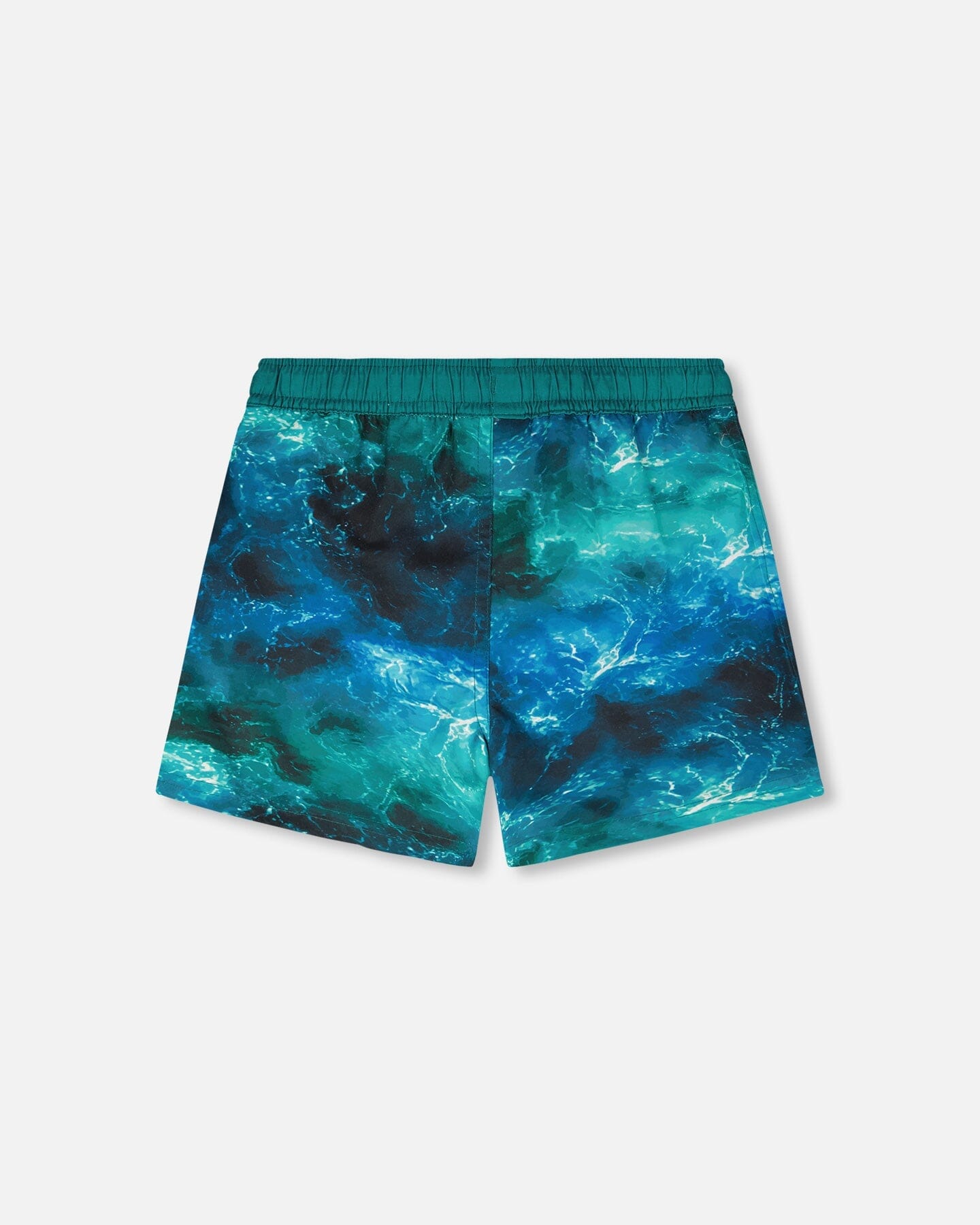 Swim Trunks Blue Waves Print-3