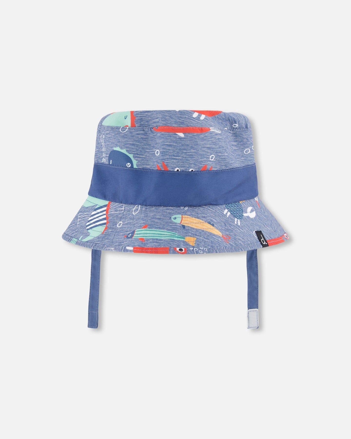 Recycled Polyester Beach Hat Blue Marine Animal Print-0