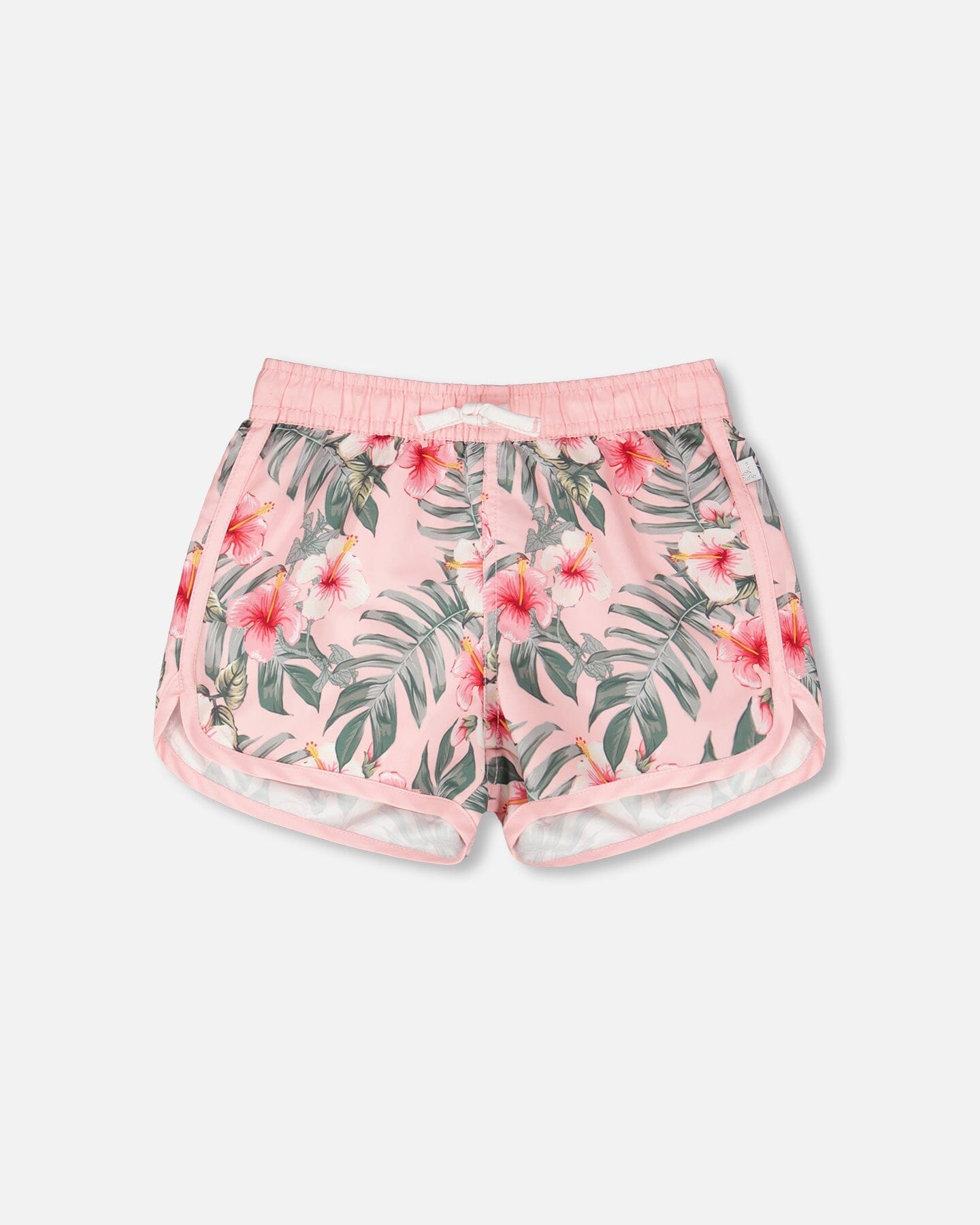 Swim Shorts Pink Hibiscus Print-0