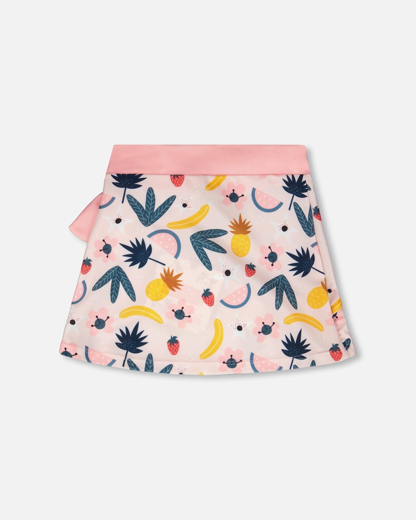 Beach Skirt Cover-Up Pink Printed Fruits-3