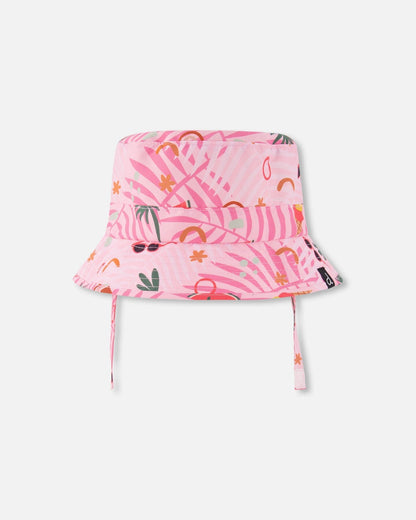 Beach Hat Pink Beach Print-0