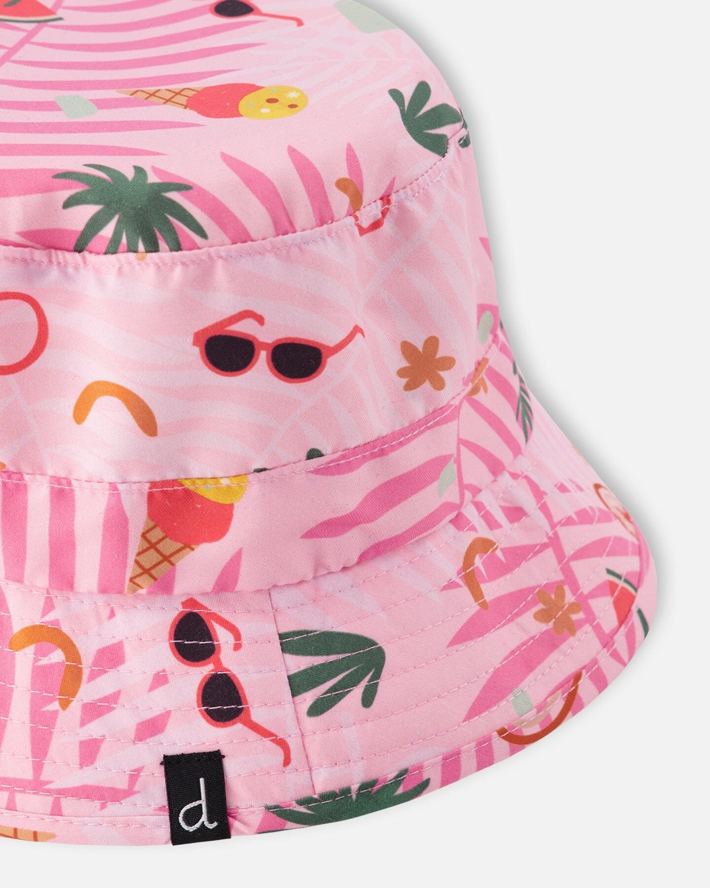 Beach Hat Pink Beach Print-3