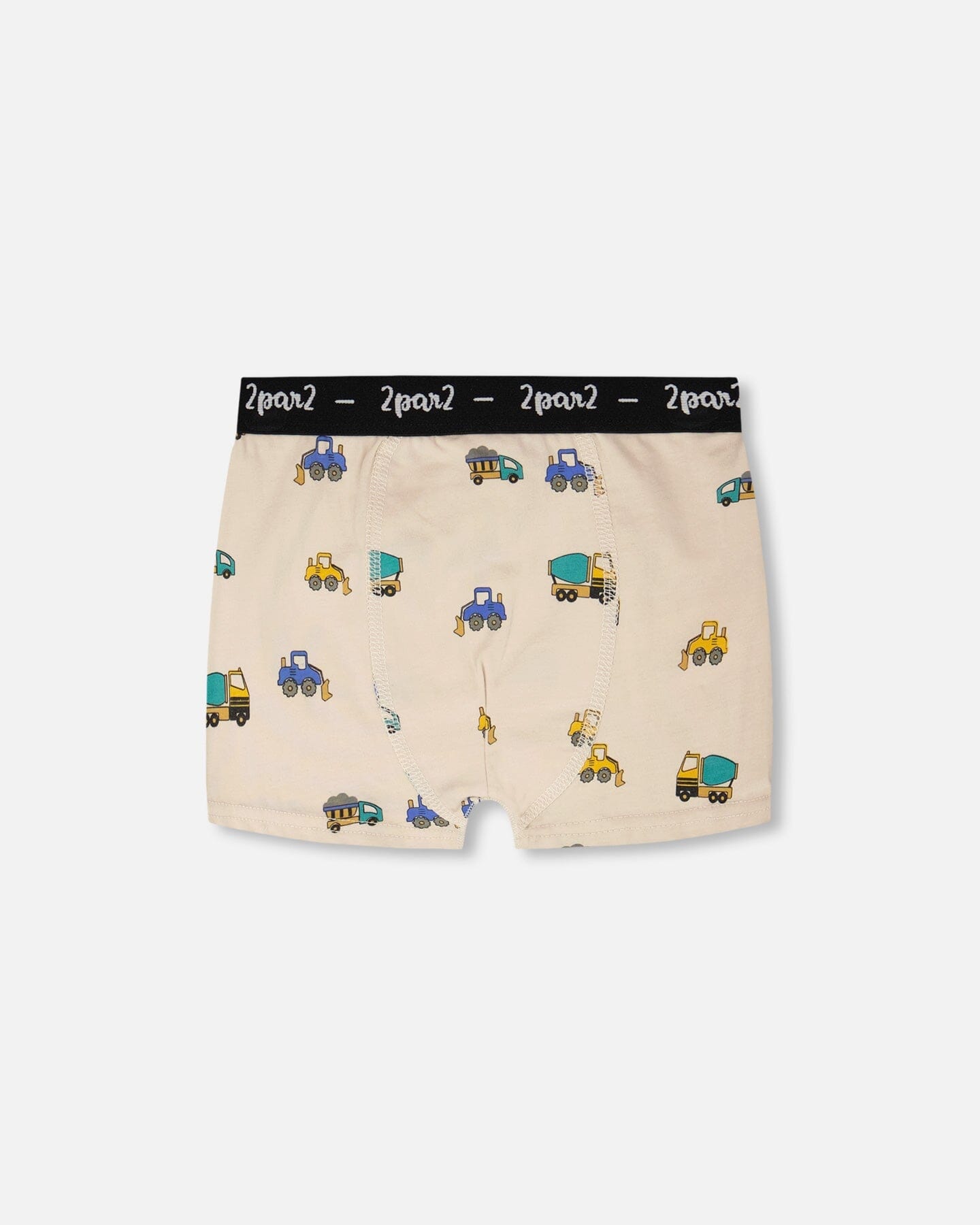 Organic Cotton Boxer Beige Truck Print-0