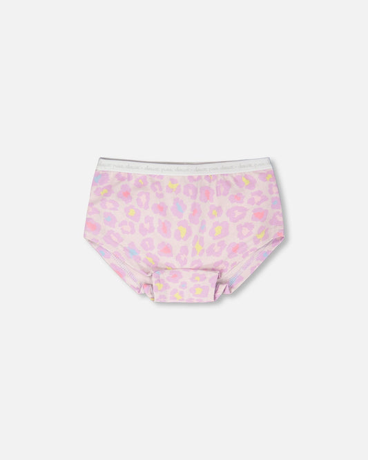 Organic Cotton Boyshort Panty Purple Animal Print-0