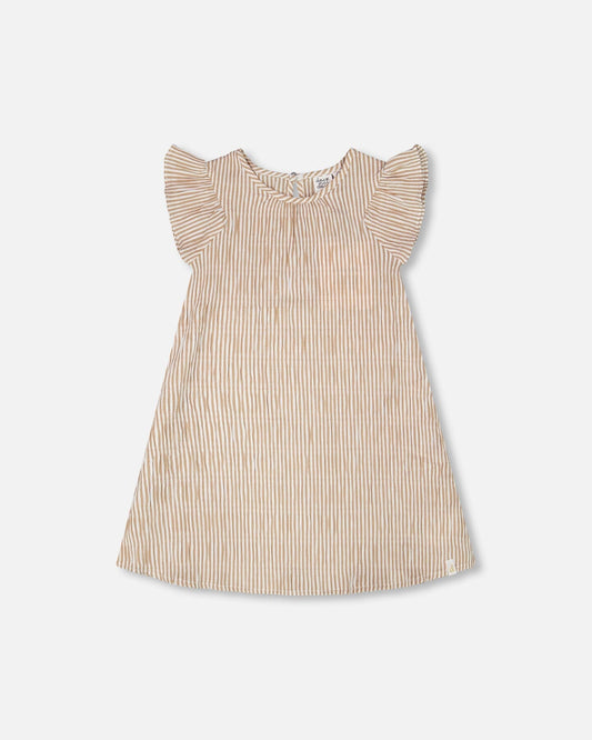 Striped Dress Off White And Sand-0