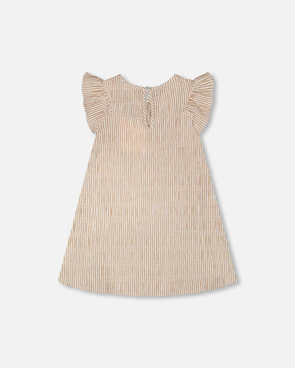 Striped Dress Off White And Sand-2