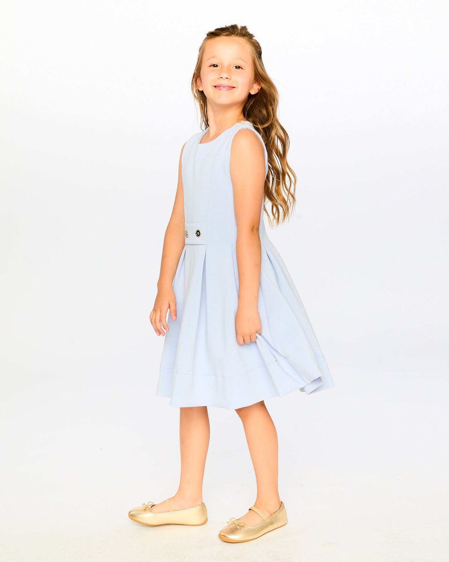 Sleeveless Neoprene Dress Lavender-1