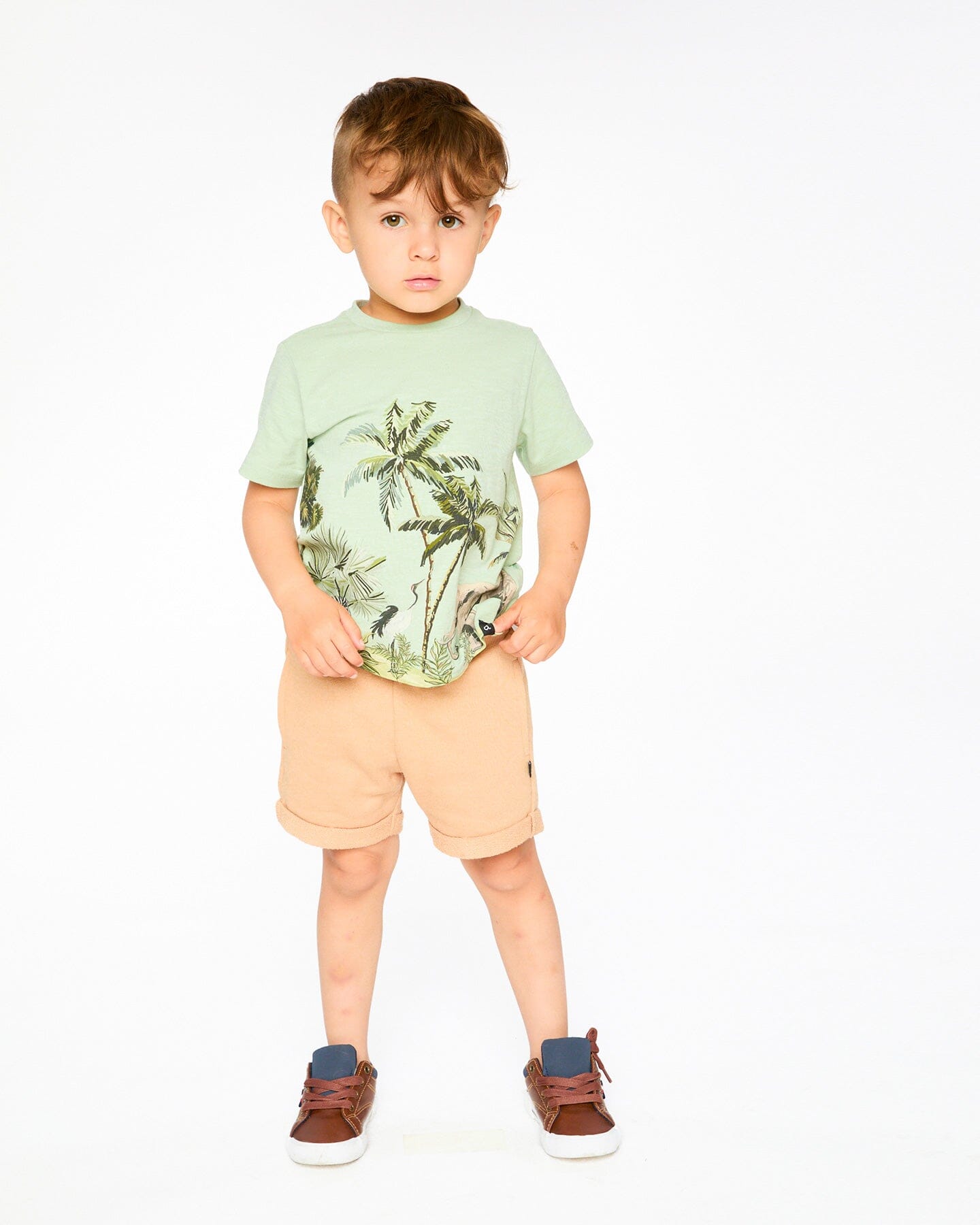 French Terry Shorts Beige-2