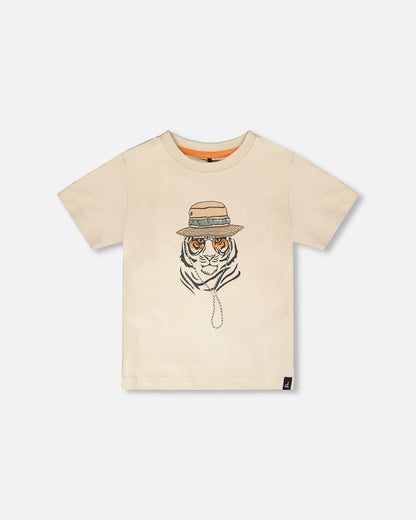 Organic Cotton Short Sleeve T-Shirt Off White-0